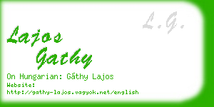 lajos gathy business card