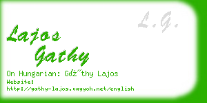 lajos gathy business card